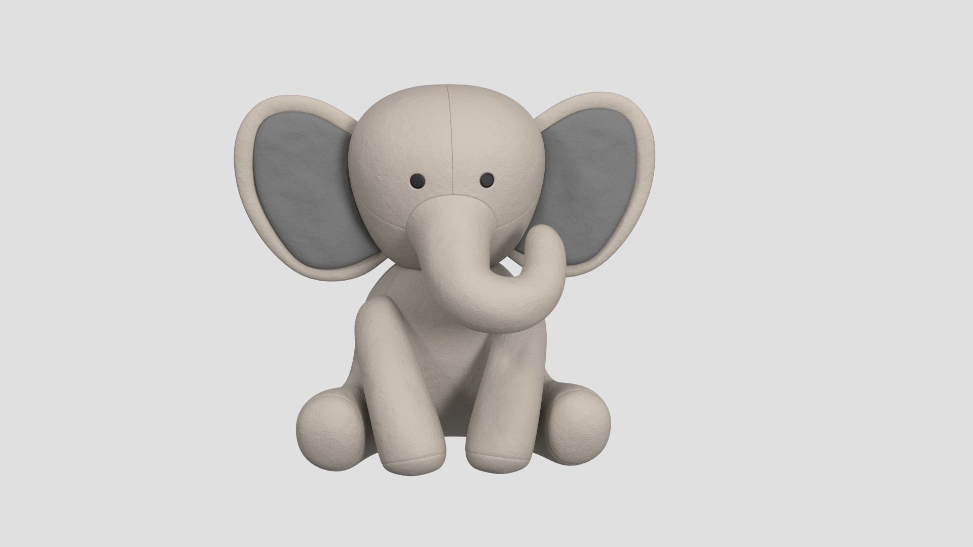 stuffed animal elephant 3D model_2