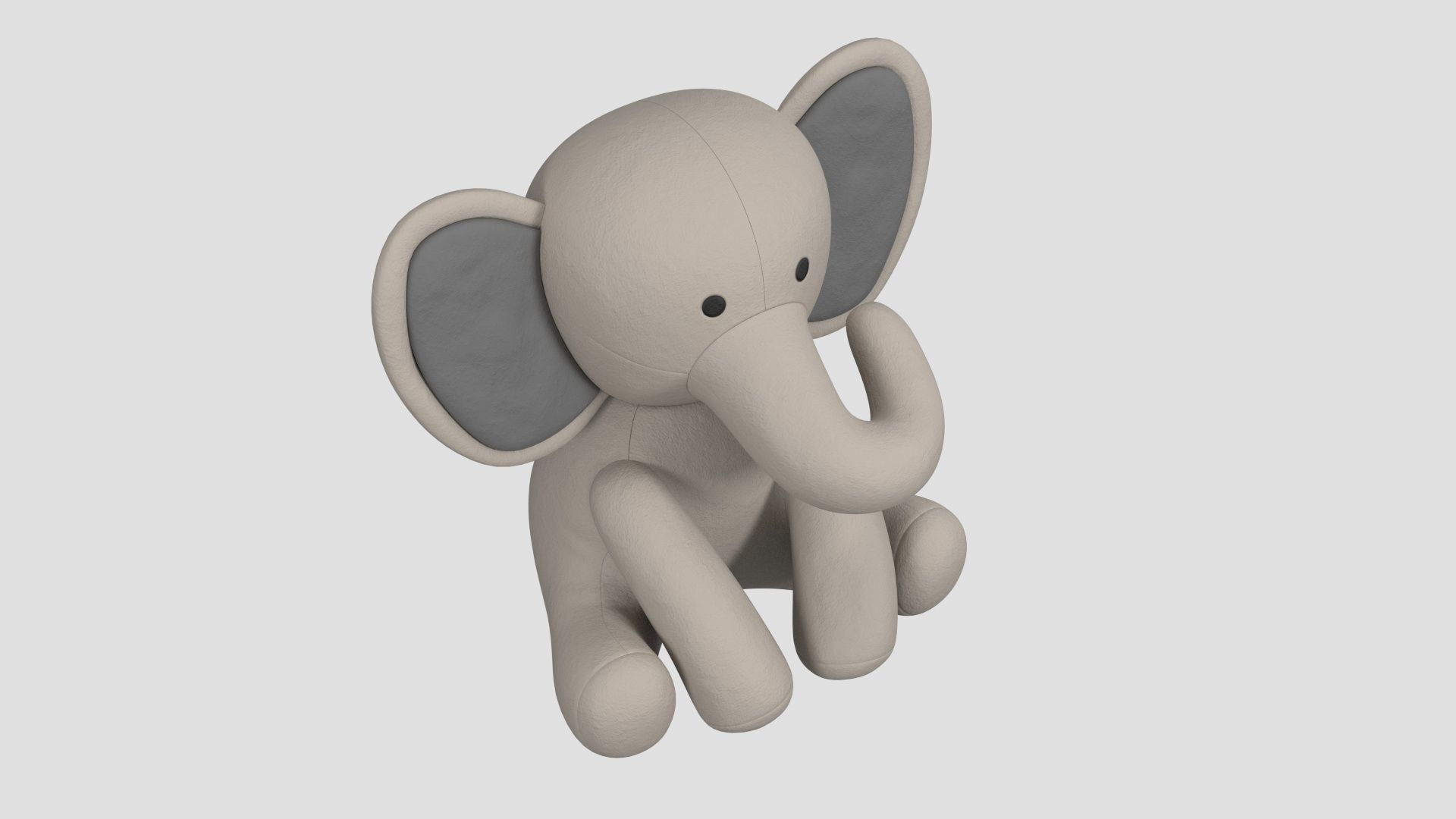 stuffed animal elephant 3D model_10
