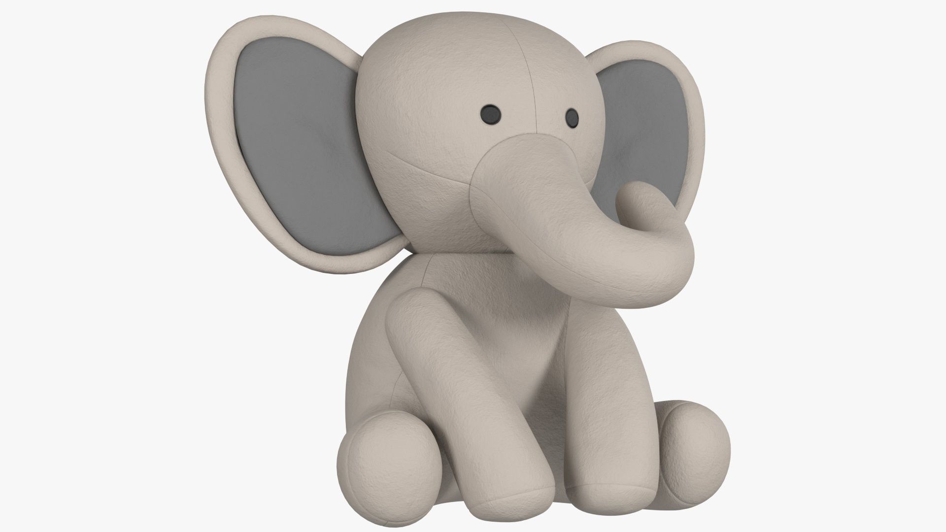 stuffed animal elephant 3D model_1