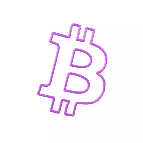Neon Bitcoin Symbol v1 006