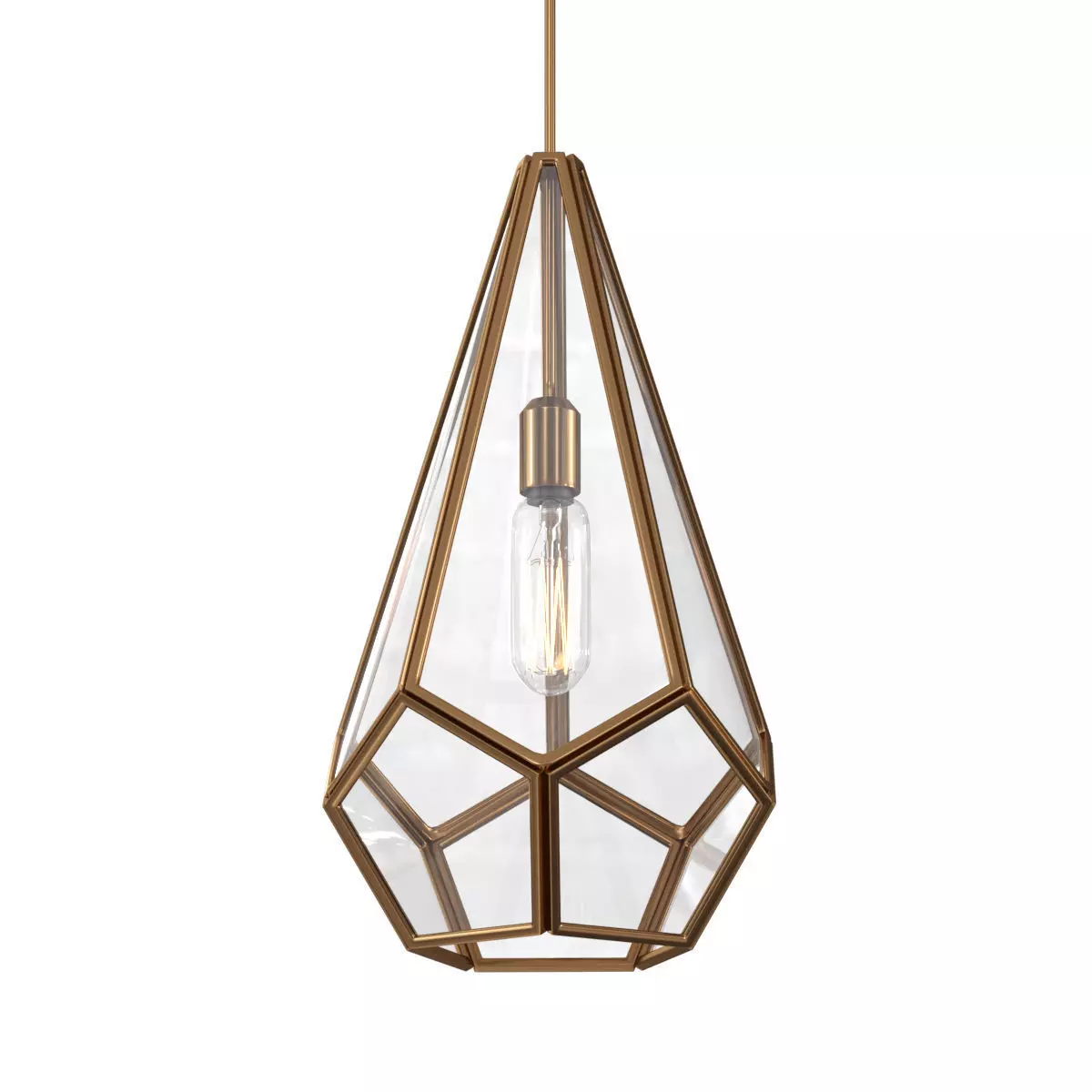 Prism drop pendant 3D model_0