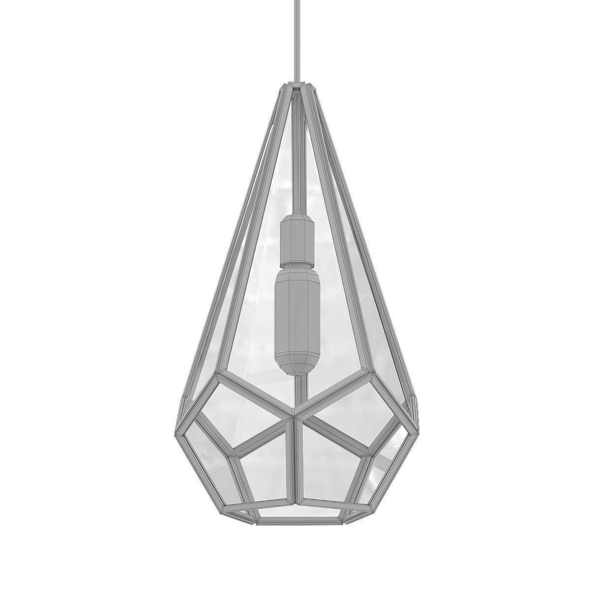 Prism drop pendant 3D model_1