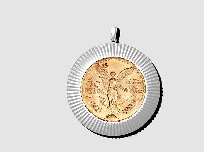 Pendant for the 50 Pesos coin 3D print model