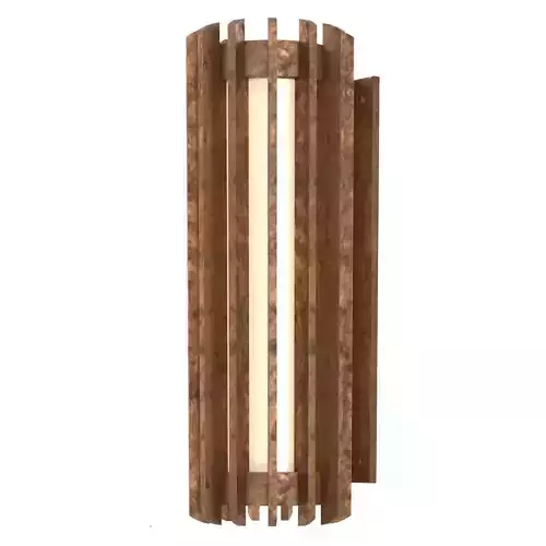 CATHEDRAL outdoor wall sconce with wooden frame