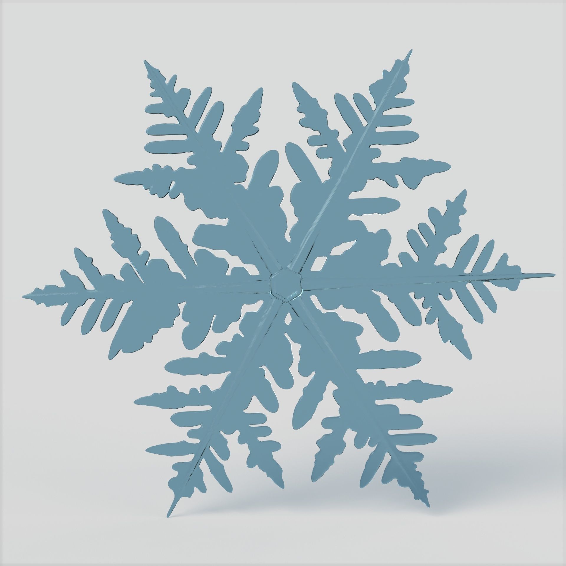Snowflake 3D model_2