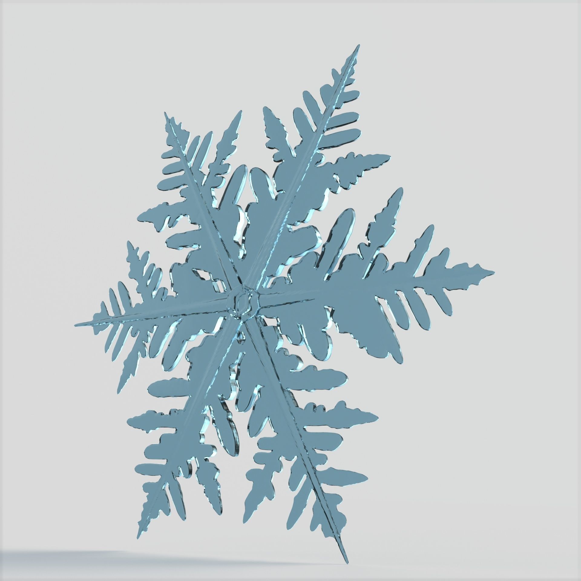 Snowflake 3D model_4