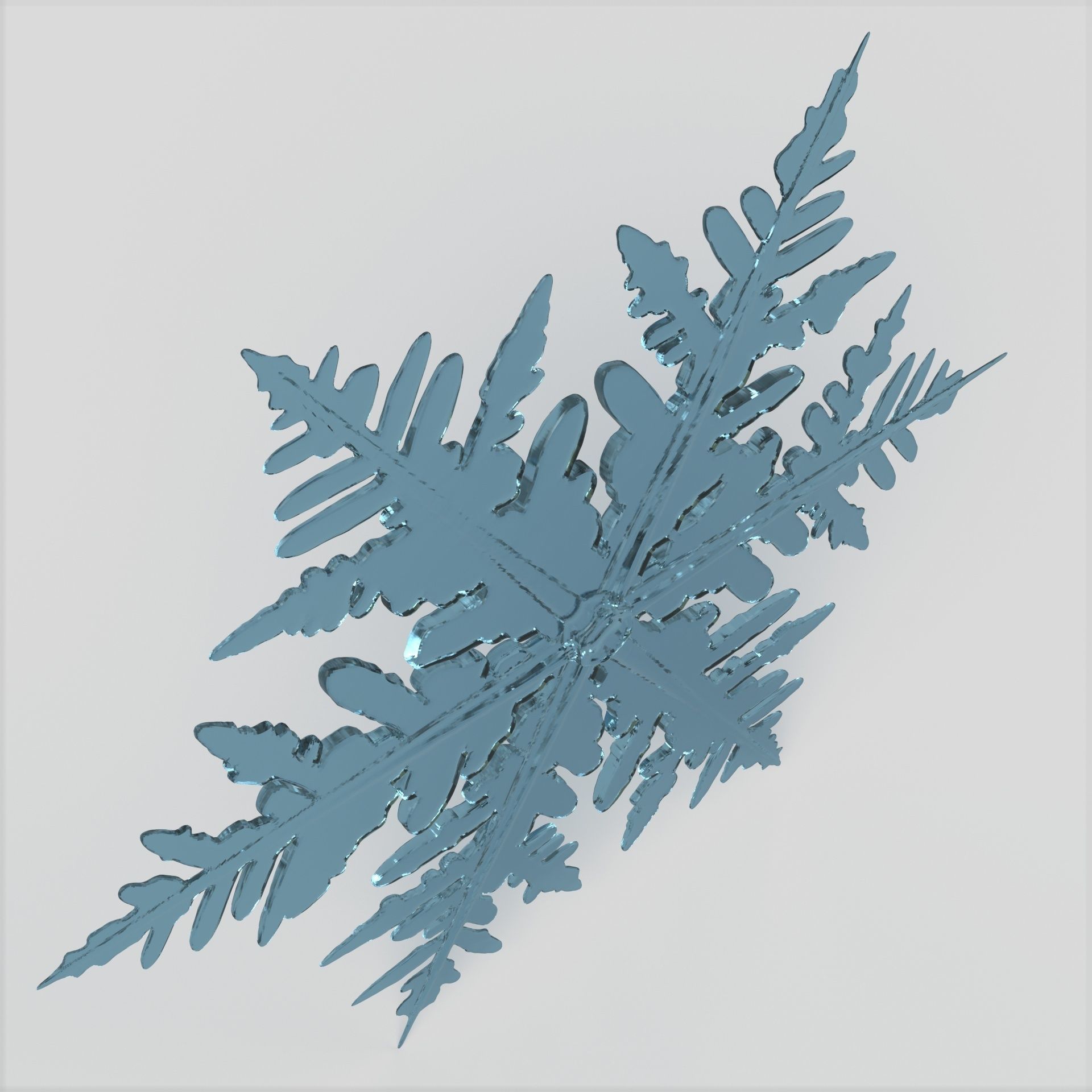 Snowflake 3D model_3
