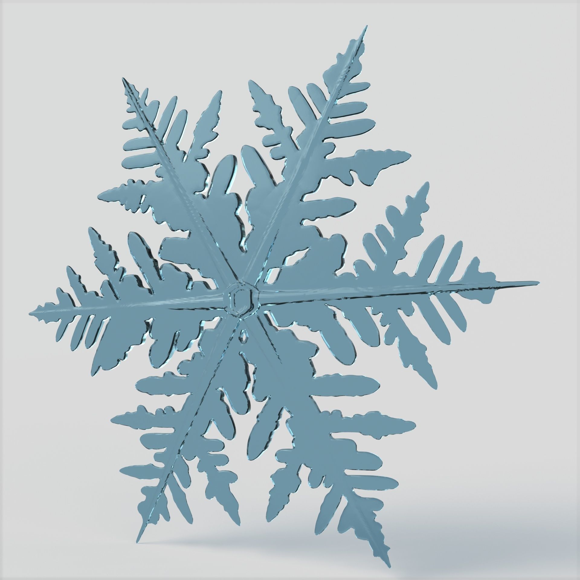 Snowflake 3D model_1