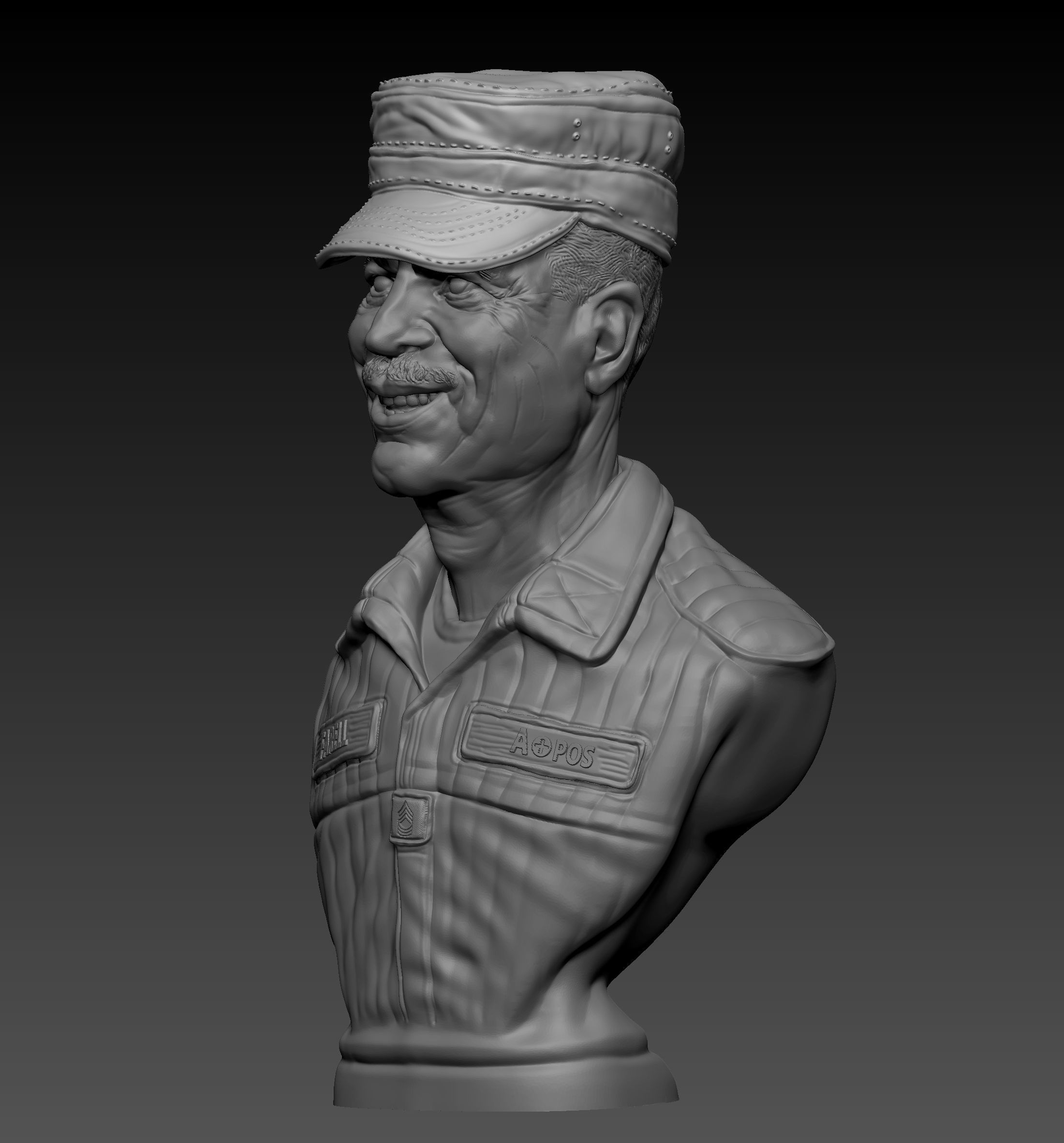 Bill Paxton Tribute Bust 3D printable Model 3D print model_4