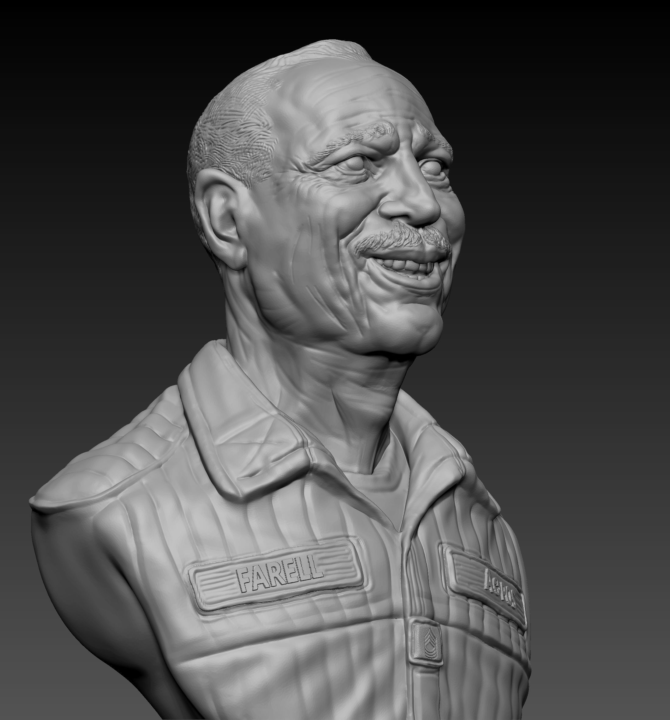 Bill Paxton Tribute Bust 3D printable Model 3D print model_6