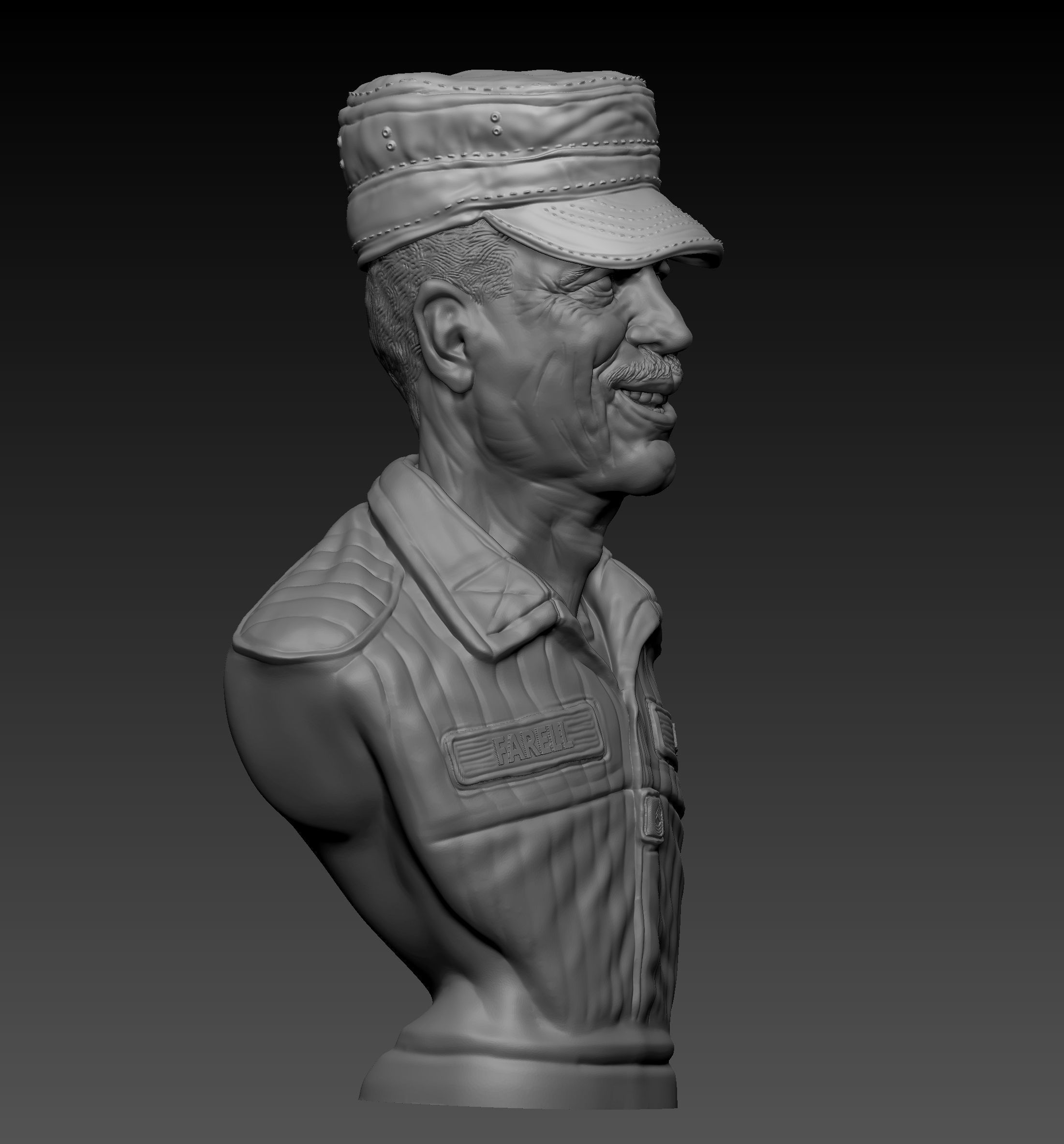 Bill Paxton Tribute Bust 3D printable Model 3D print model_2