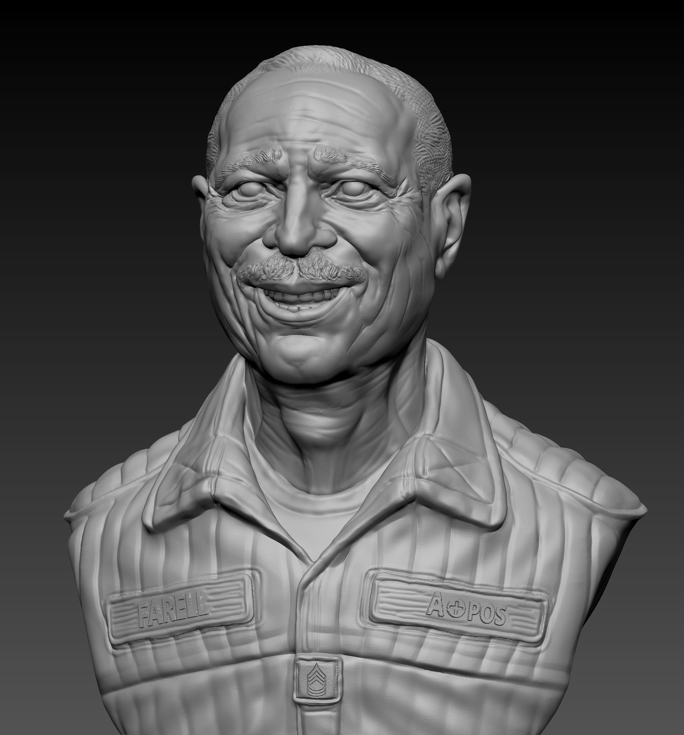 Bill Paxton Tribute Bust 3D printable Model 3D print model_5