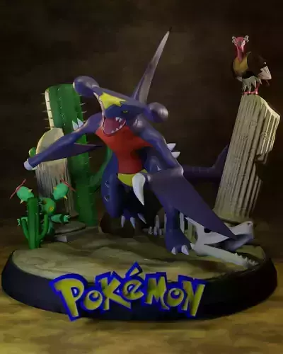 Pokemon Garchomp Statue