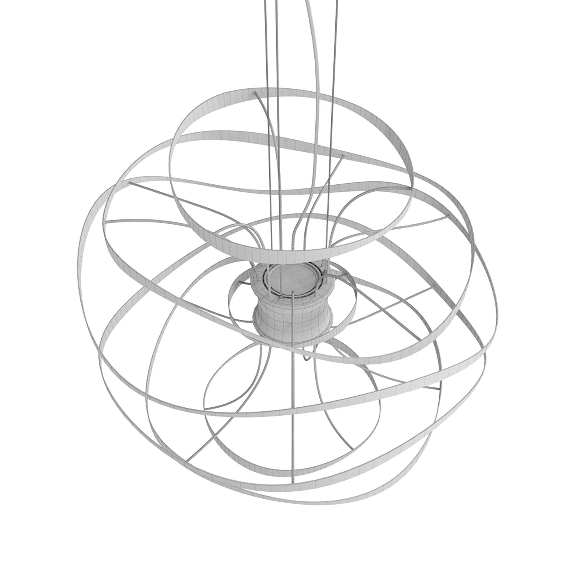 Corbett Calligraphy Gold Leaf LED Pendant Light 3D model_5