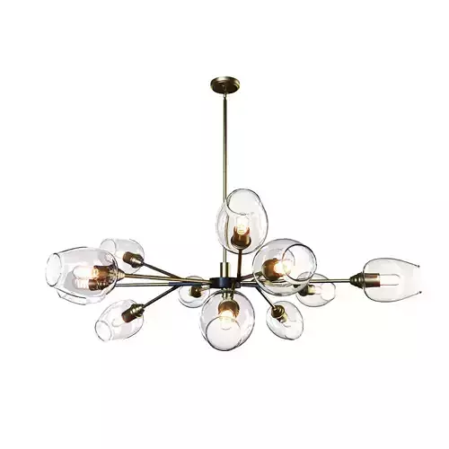 Maxim Savvy Antique Brass 12-Light Sputnik Pendant