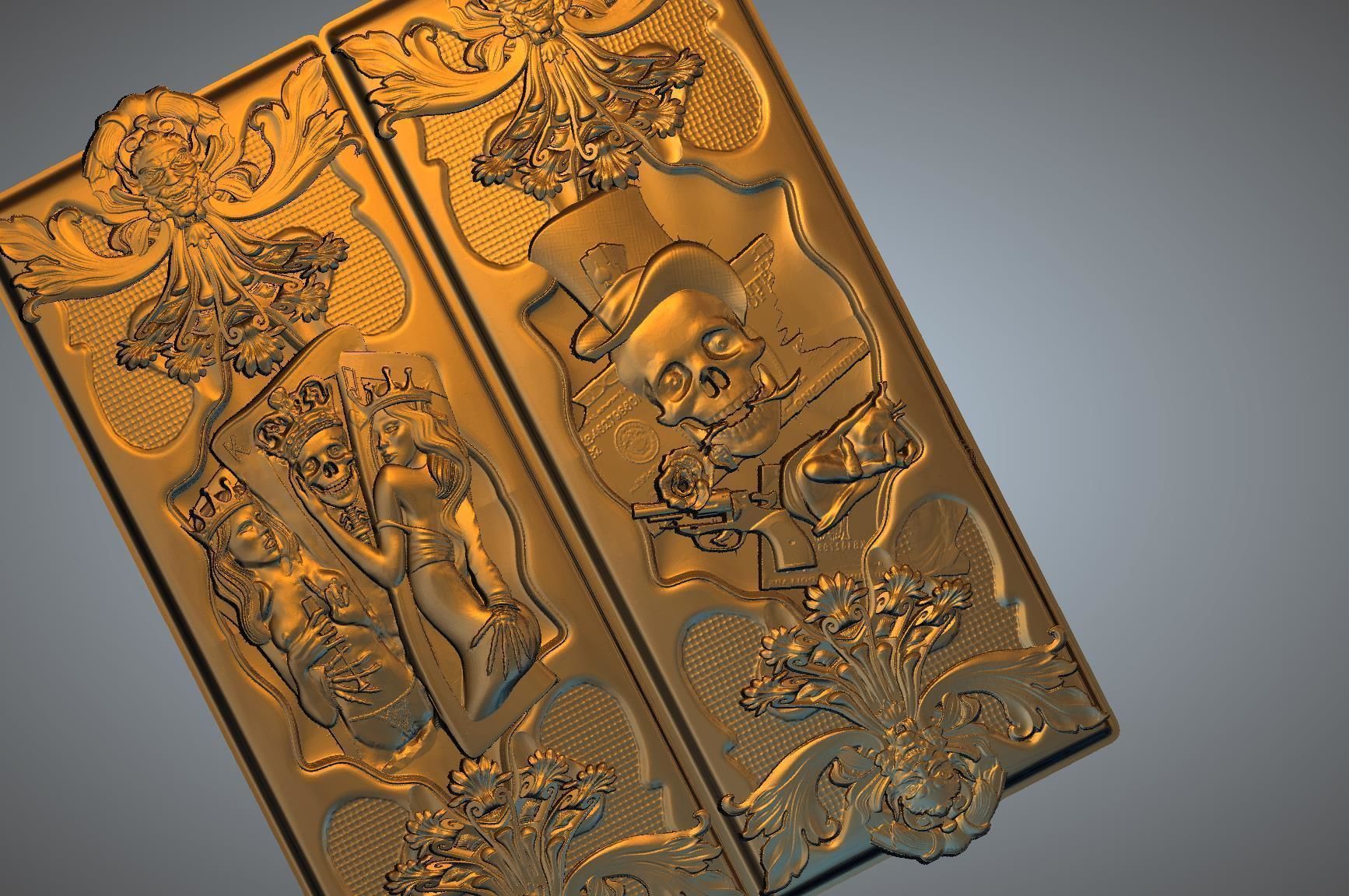 Skul releif 3D print model_2