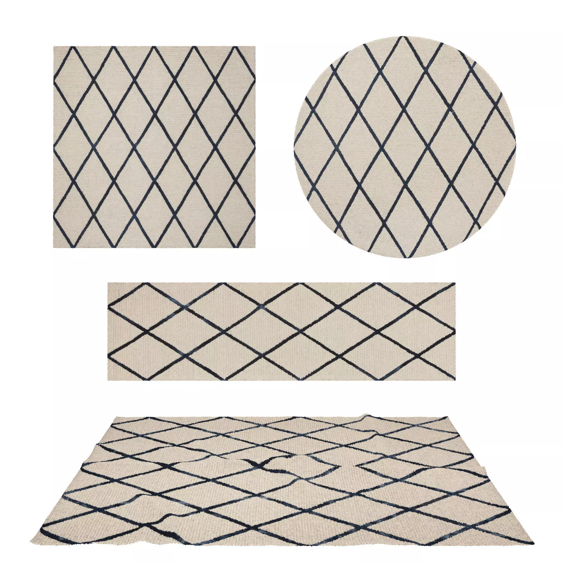 Rugs No 392 Low-poly 3D model_0