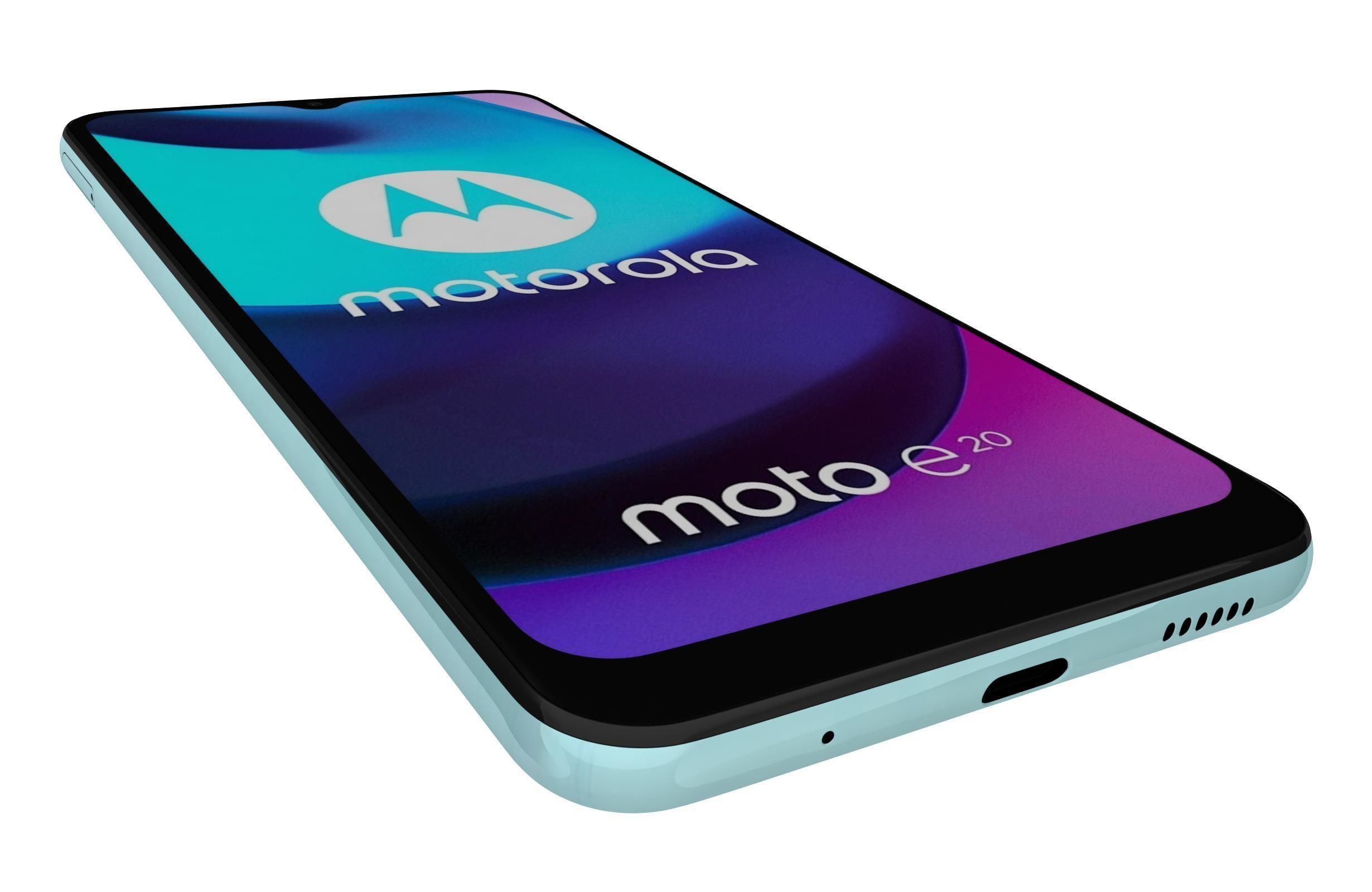 Motorola Moto E20 Blue 3D model_12