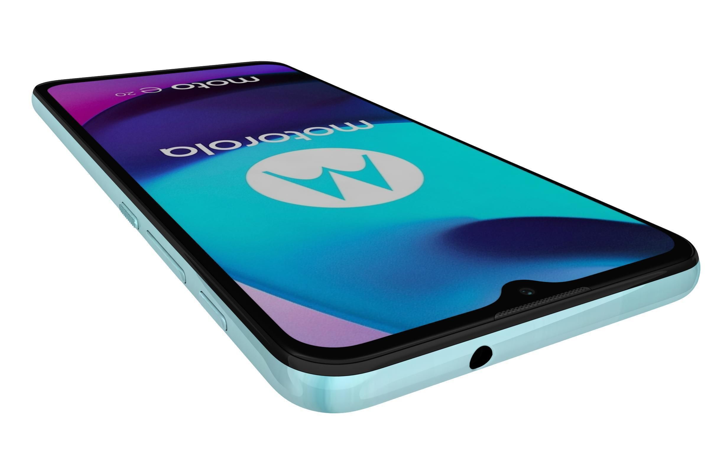 Motorola Moto E20 Blue 3D model_13