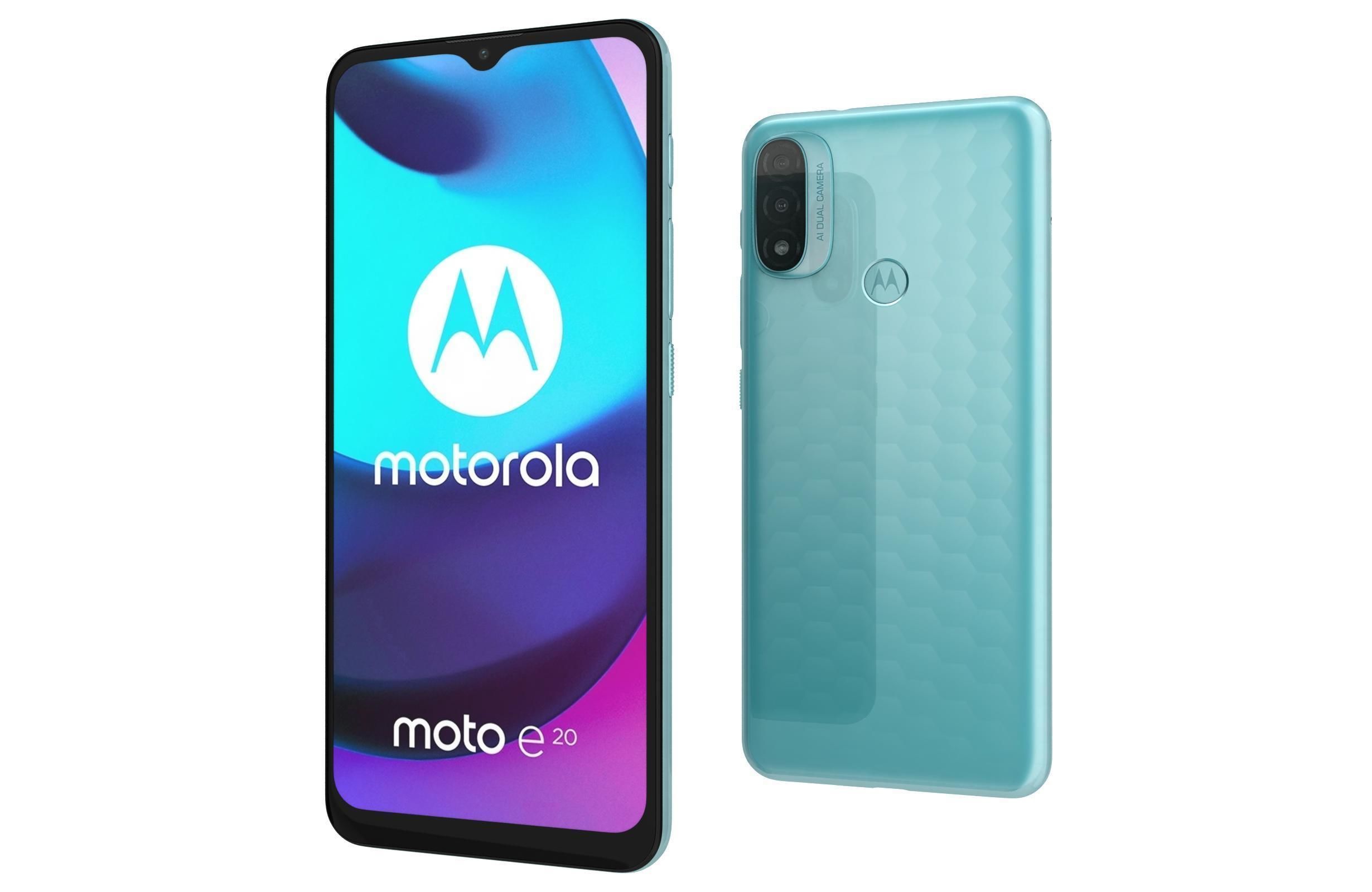 Motorola Moto E20 Blue 3D model_6