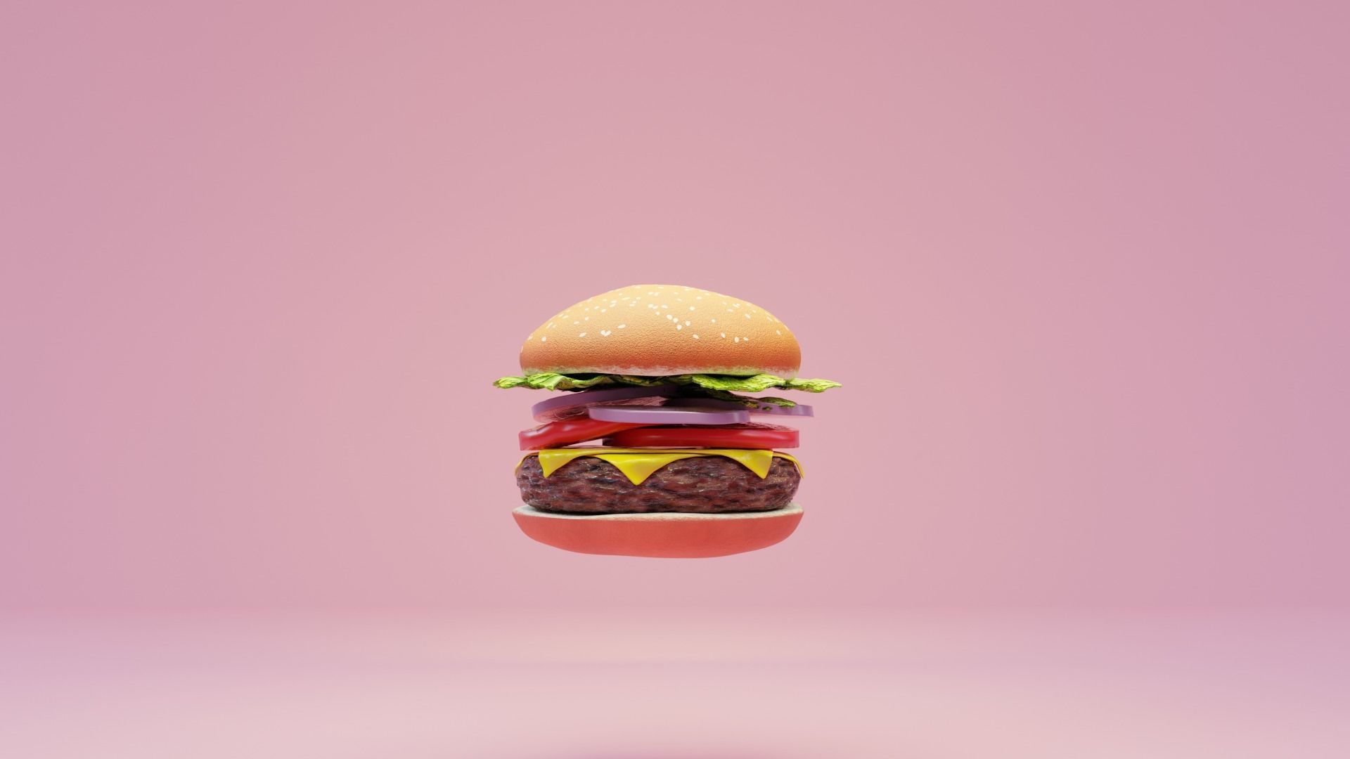 hamburger 3d model 3D model_2
