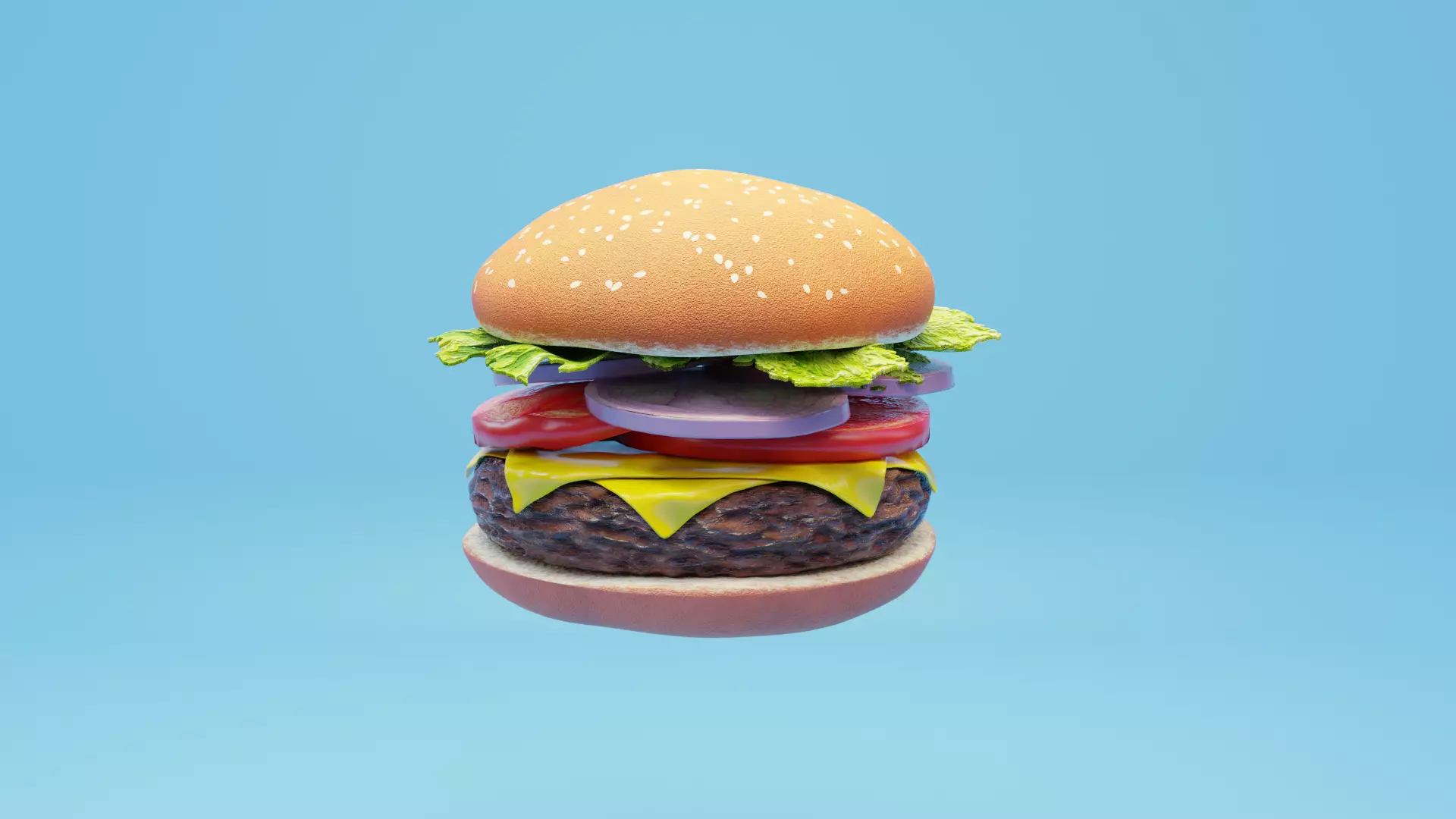 hamburger 3d model 3D model_0
