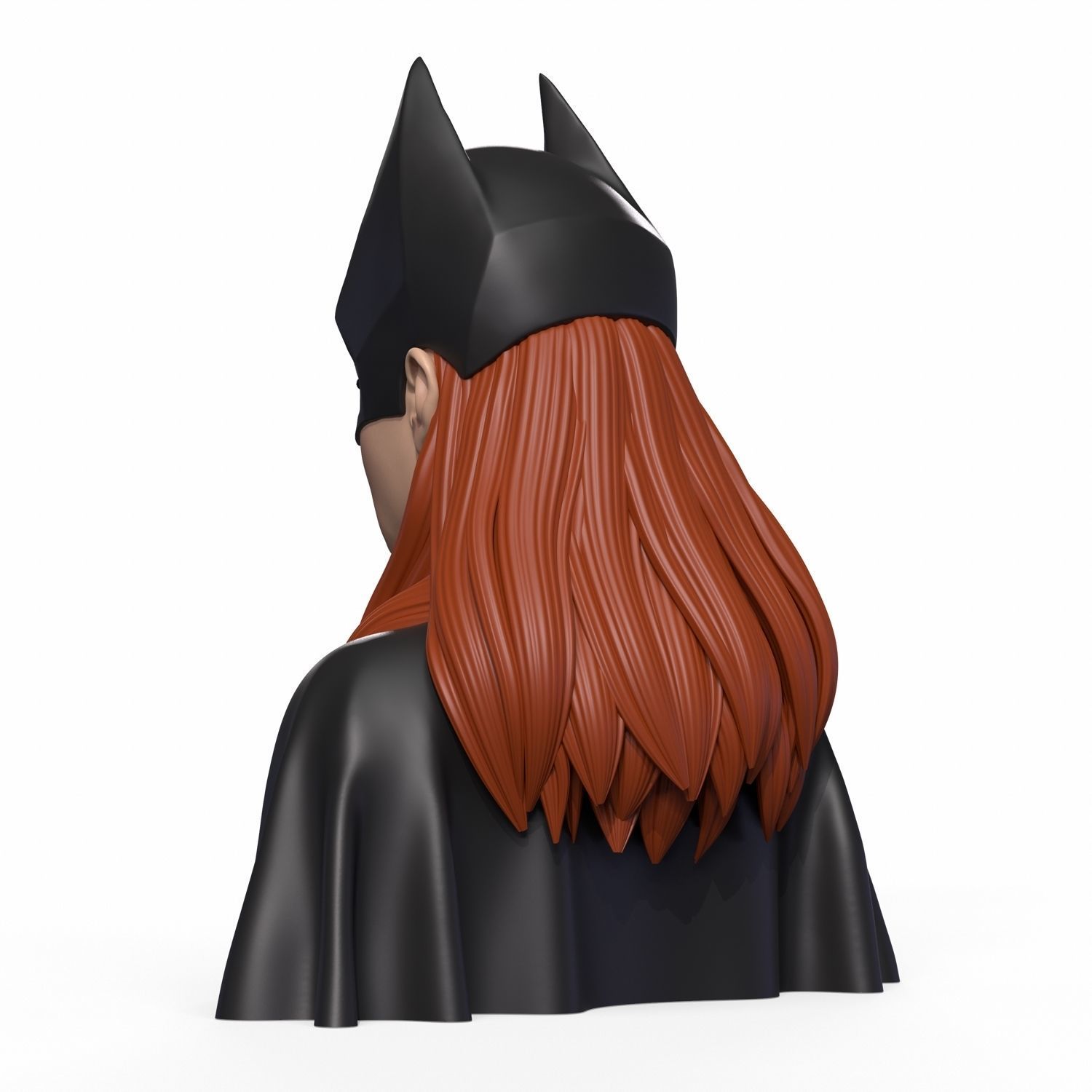 Girl B bust of female batgirl 3D print model_5