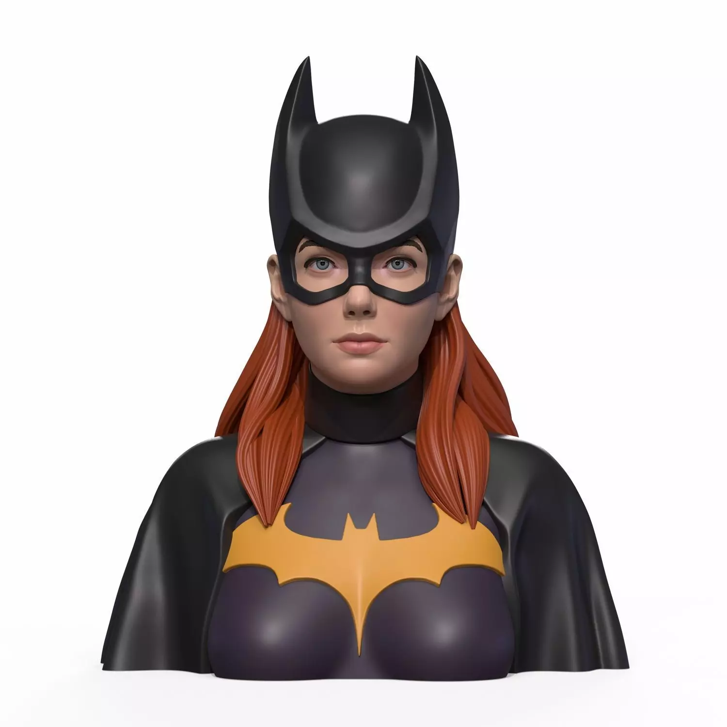 Girl B bust of female batgirl 3D print model_0