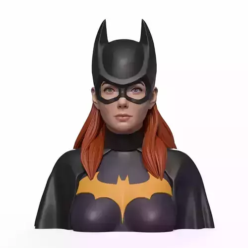 Girl B bust of female batgirl 3D print model