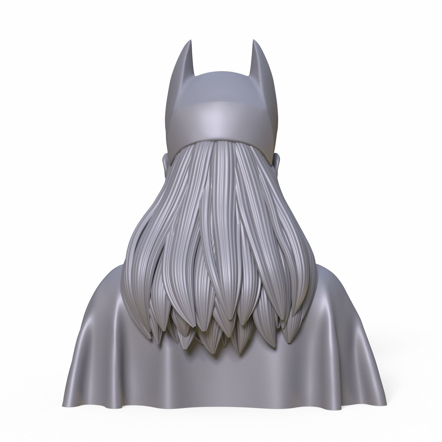Girl B bust of female batgirl 3D print model_12