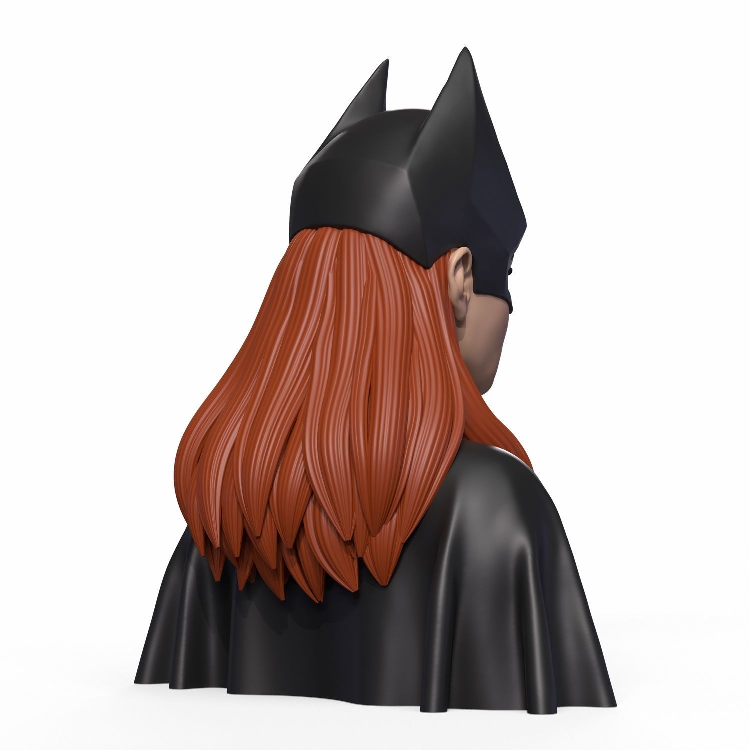 Girl B bust of female batgirl 3D print model_3