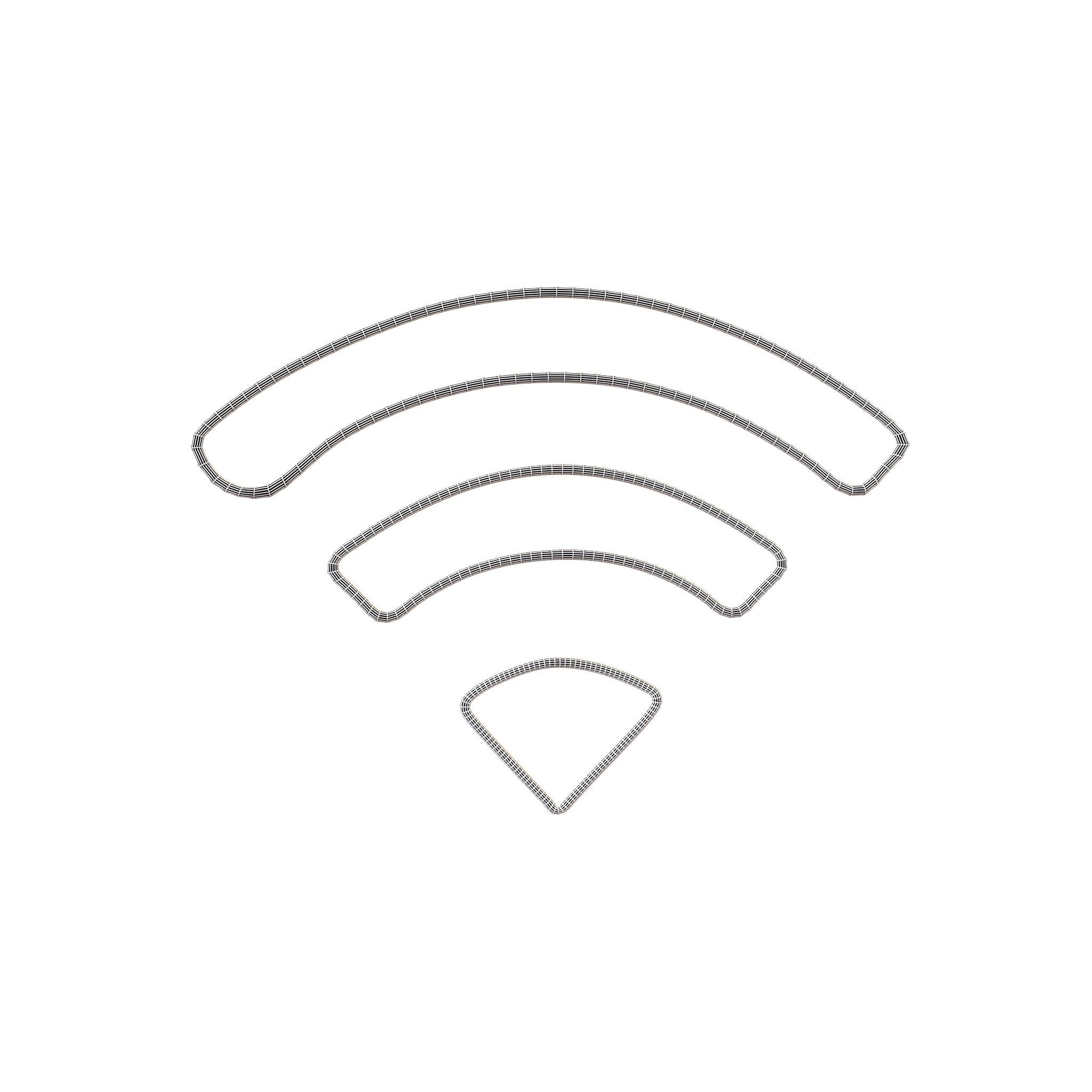 Neon Wifi Symbol v1 002 Low-poly 3D model_4