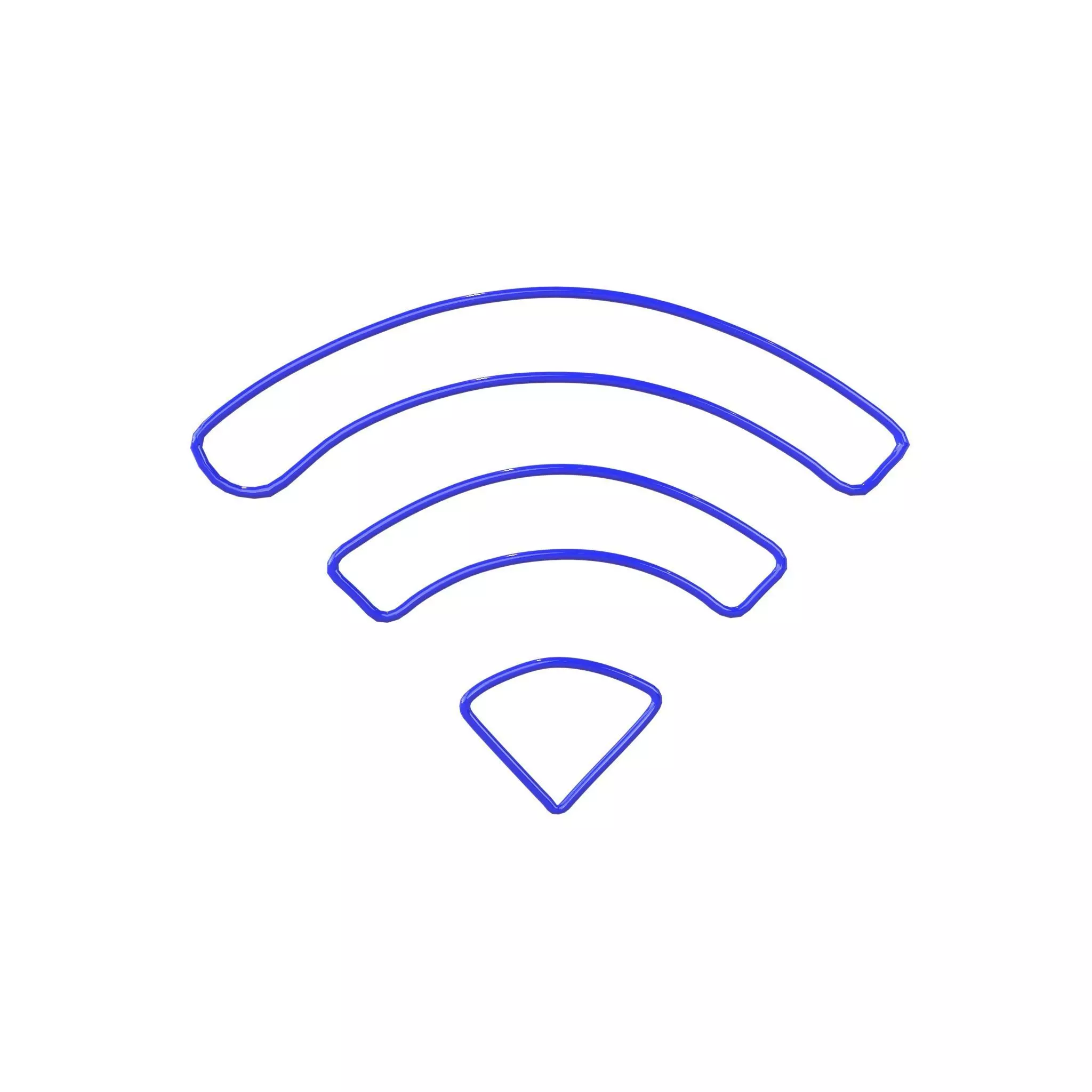 Neon Wifi Symbol v1 002 Low-poly 3D model_0