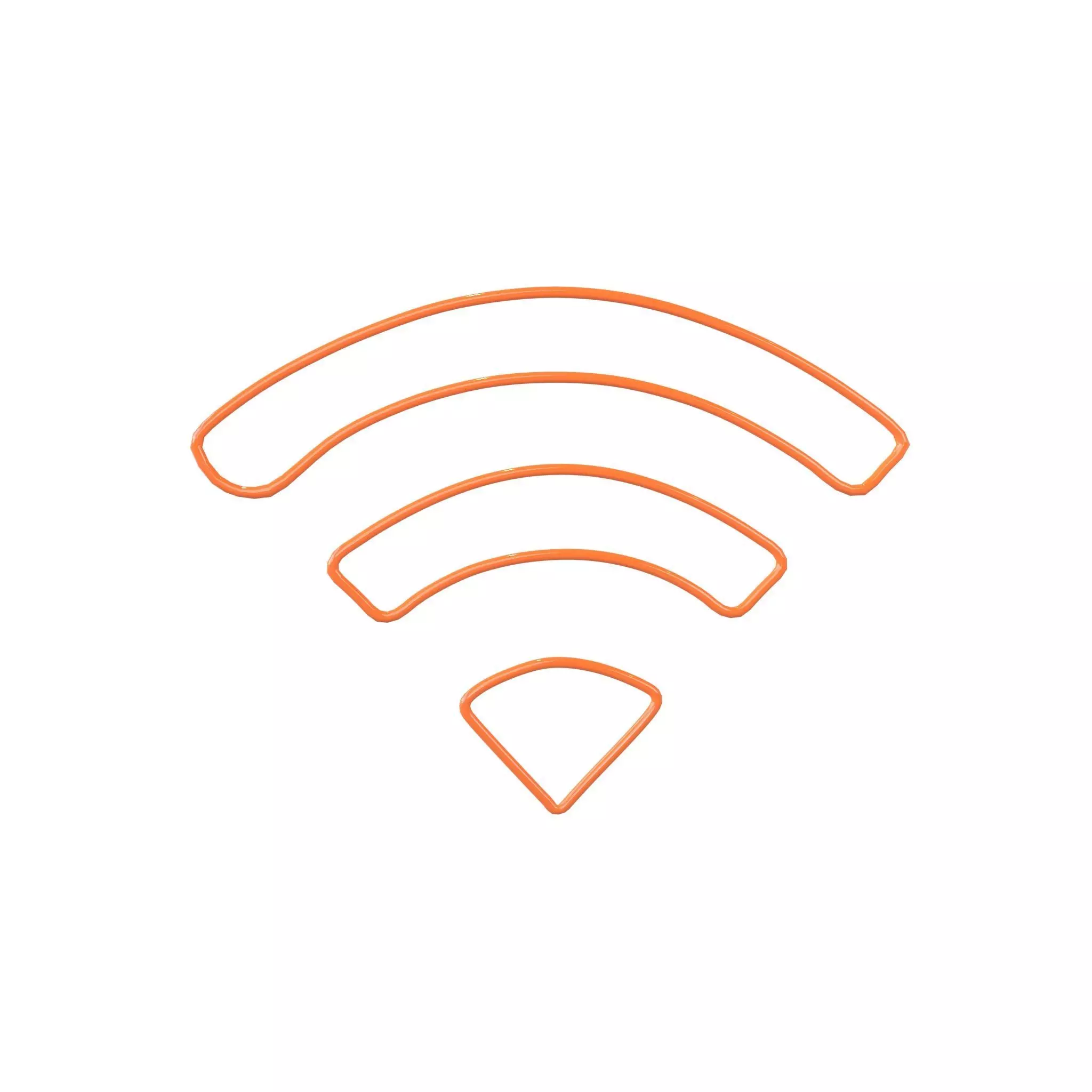 Neon Wifi Symbol v1 004 Low-poly 3D model_0