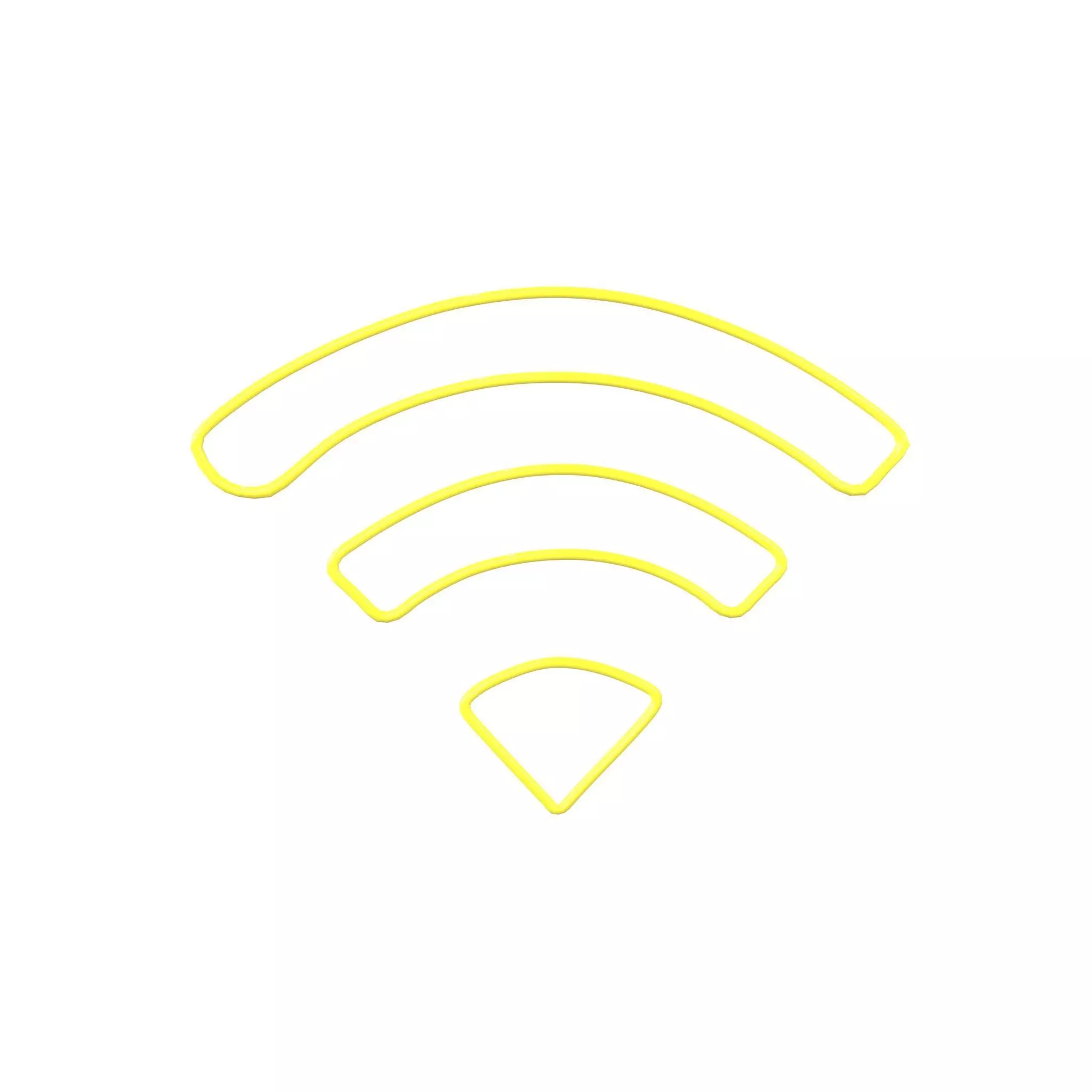 Neon Wifi Symbol v1 005 Low-poly 3D model_0