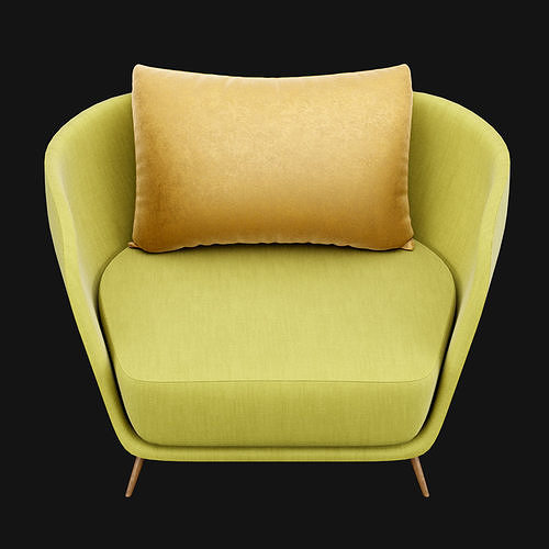 Modern chair 3D model 5