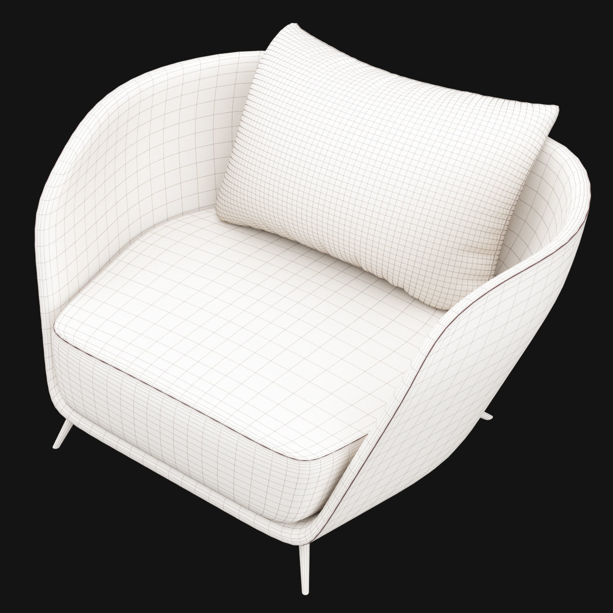 Modern chair 3D model_17