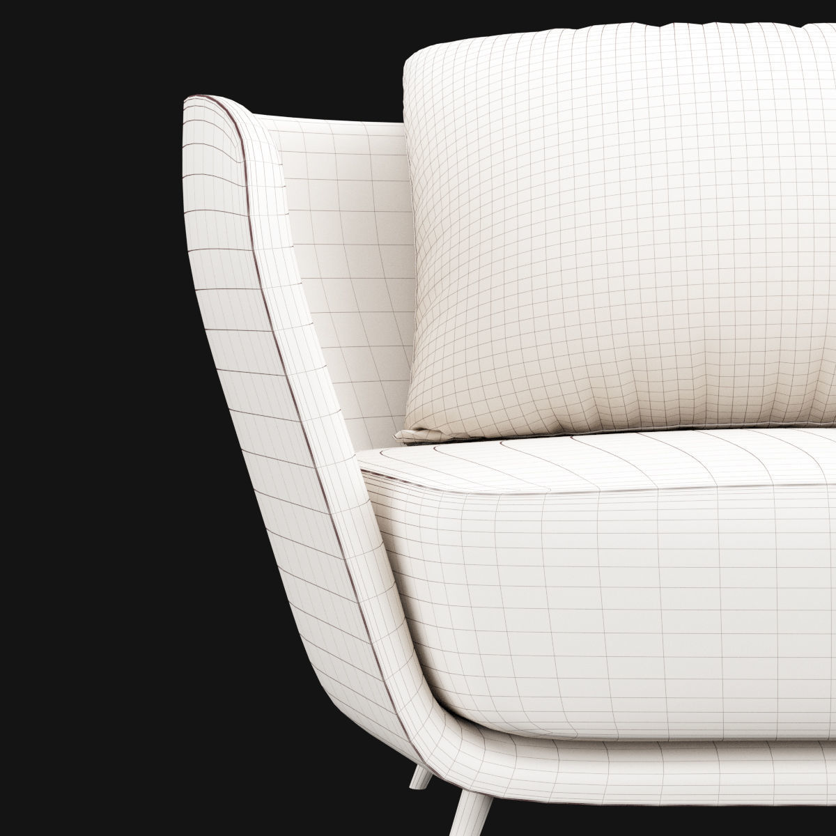 Modern chair 3D model_9