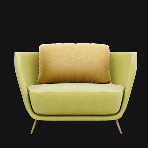 Modern chair 3D model 7