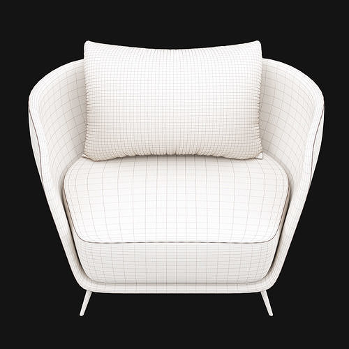 Modern chair 3D model 6