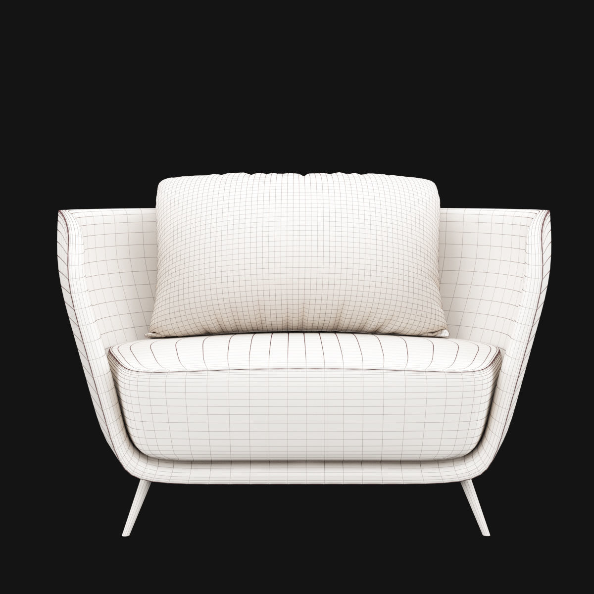 Modern chair 3D model_7