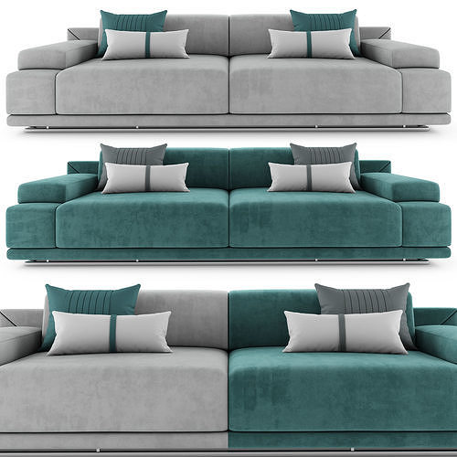 MD Sofa 006 Low-poly 3D model