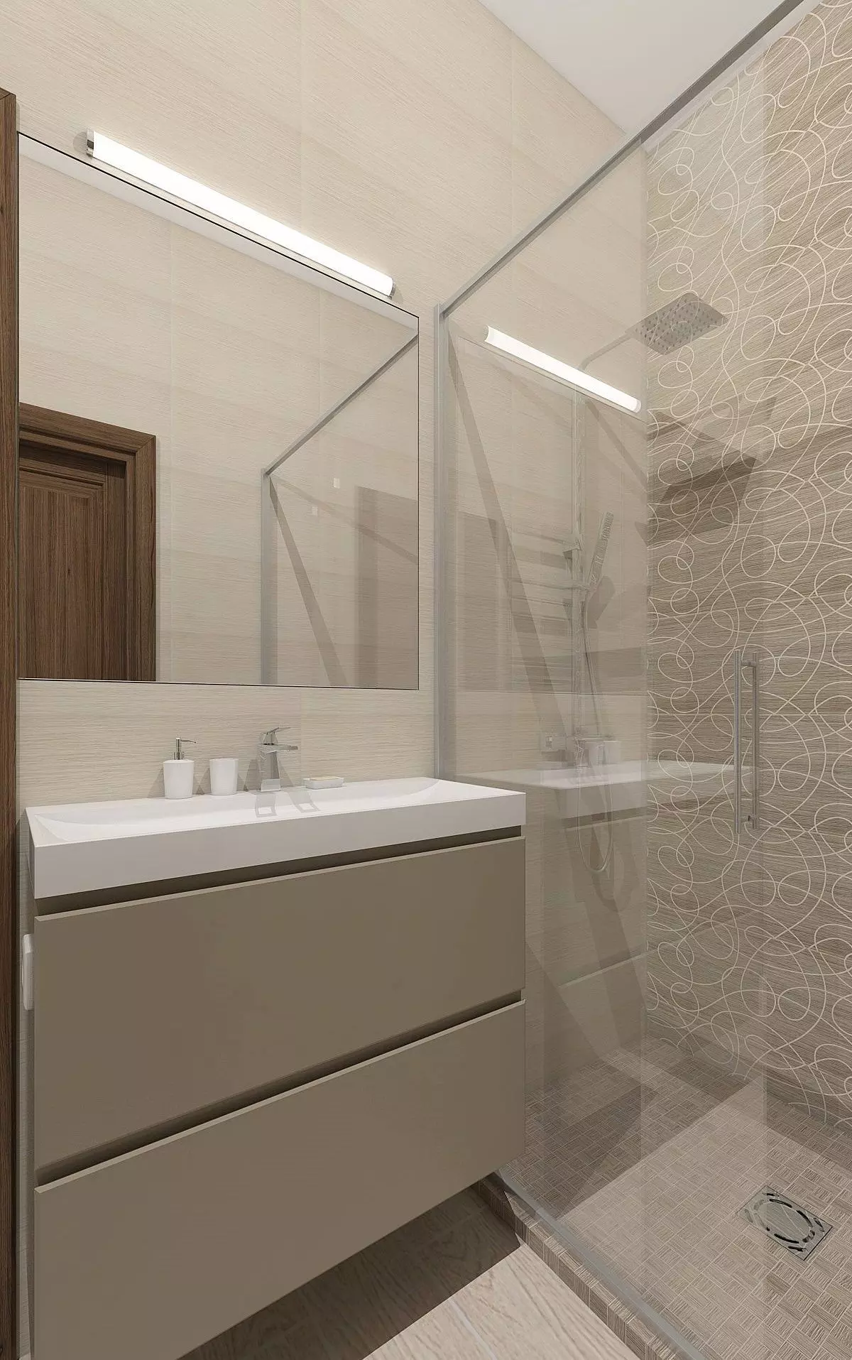 Simle shower room Free 3D model