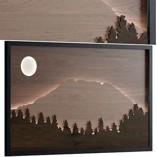 wooden frame 1 Low-poly 3D model