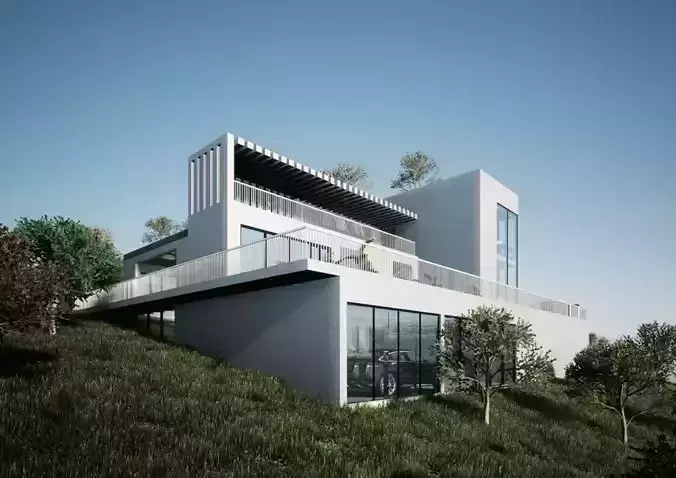 House design hill 3D model
