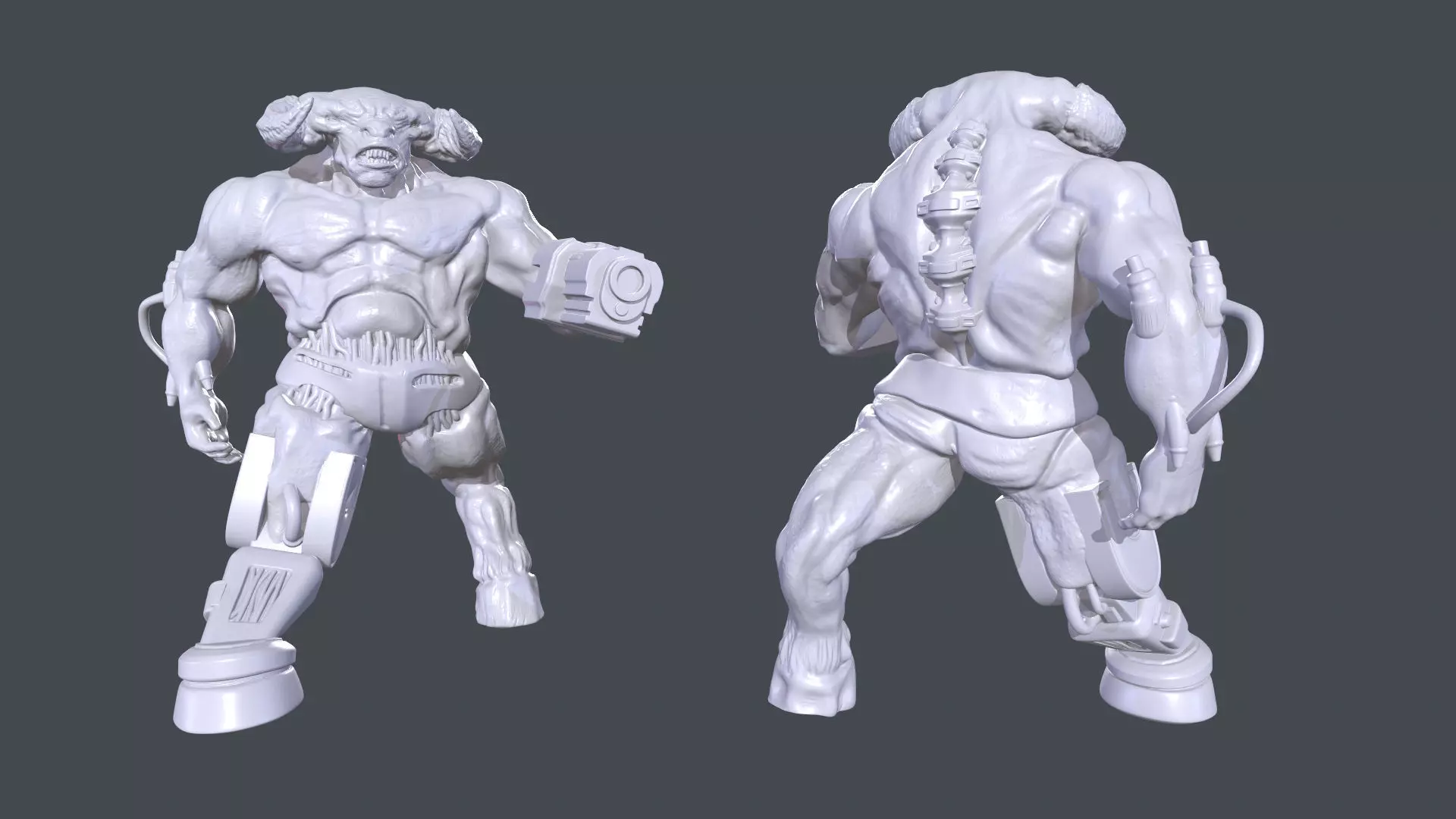 Doom Cyberdemon DOS Print Model 3D print model_0