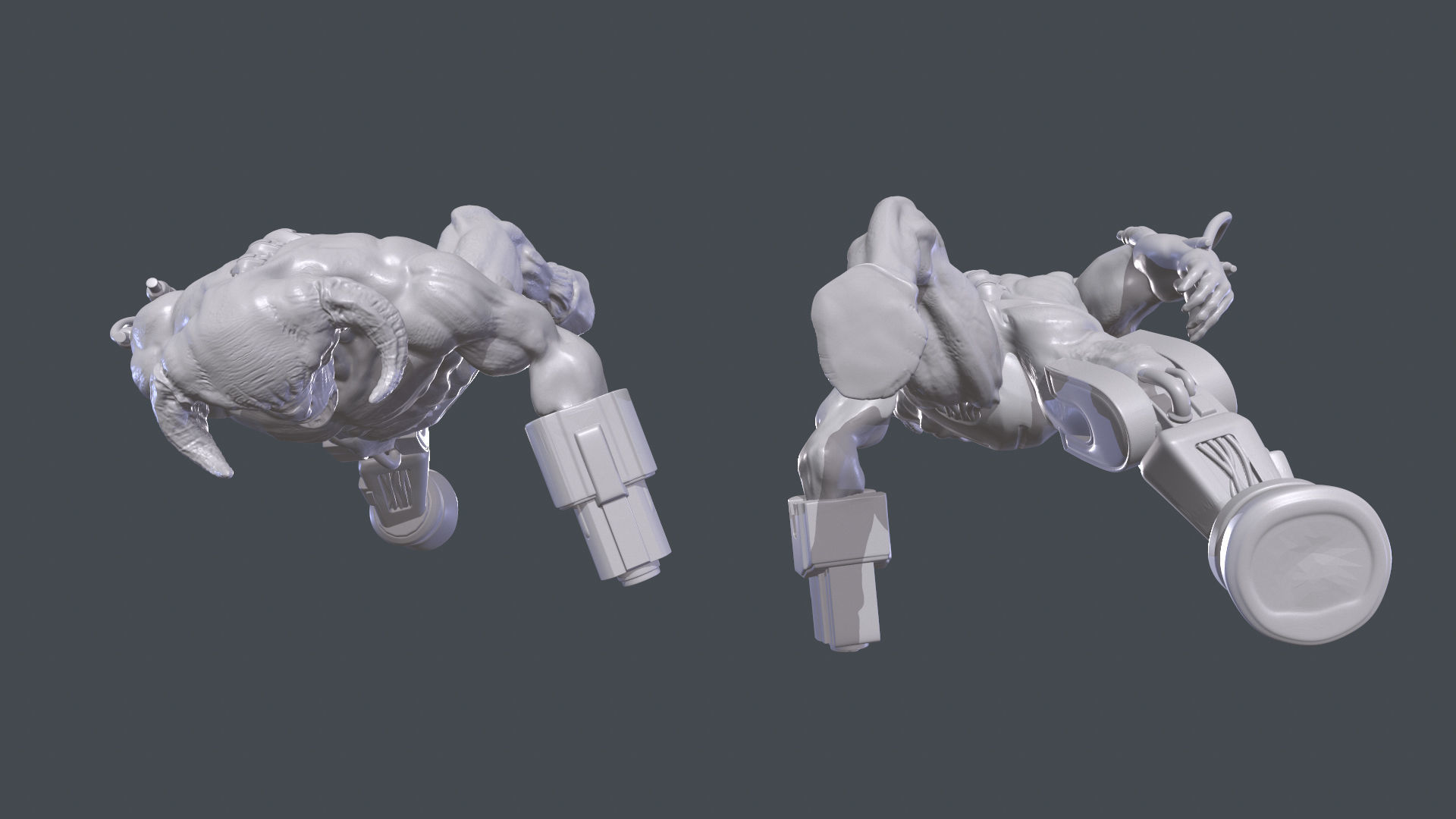 Doom Cyberdemon DOS Print Model 3D print model_2