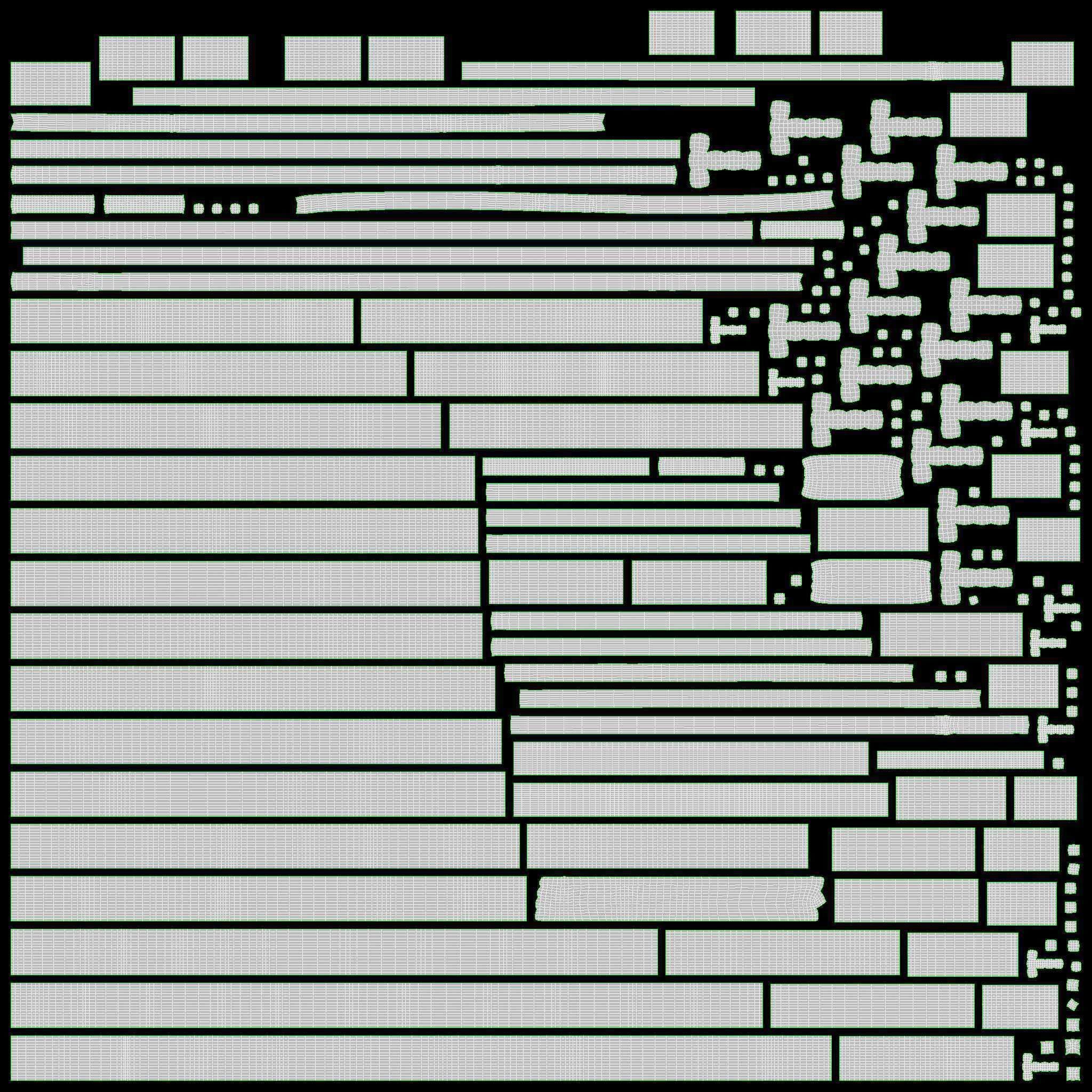 Decorated alphabet letters 01 3D model_13