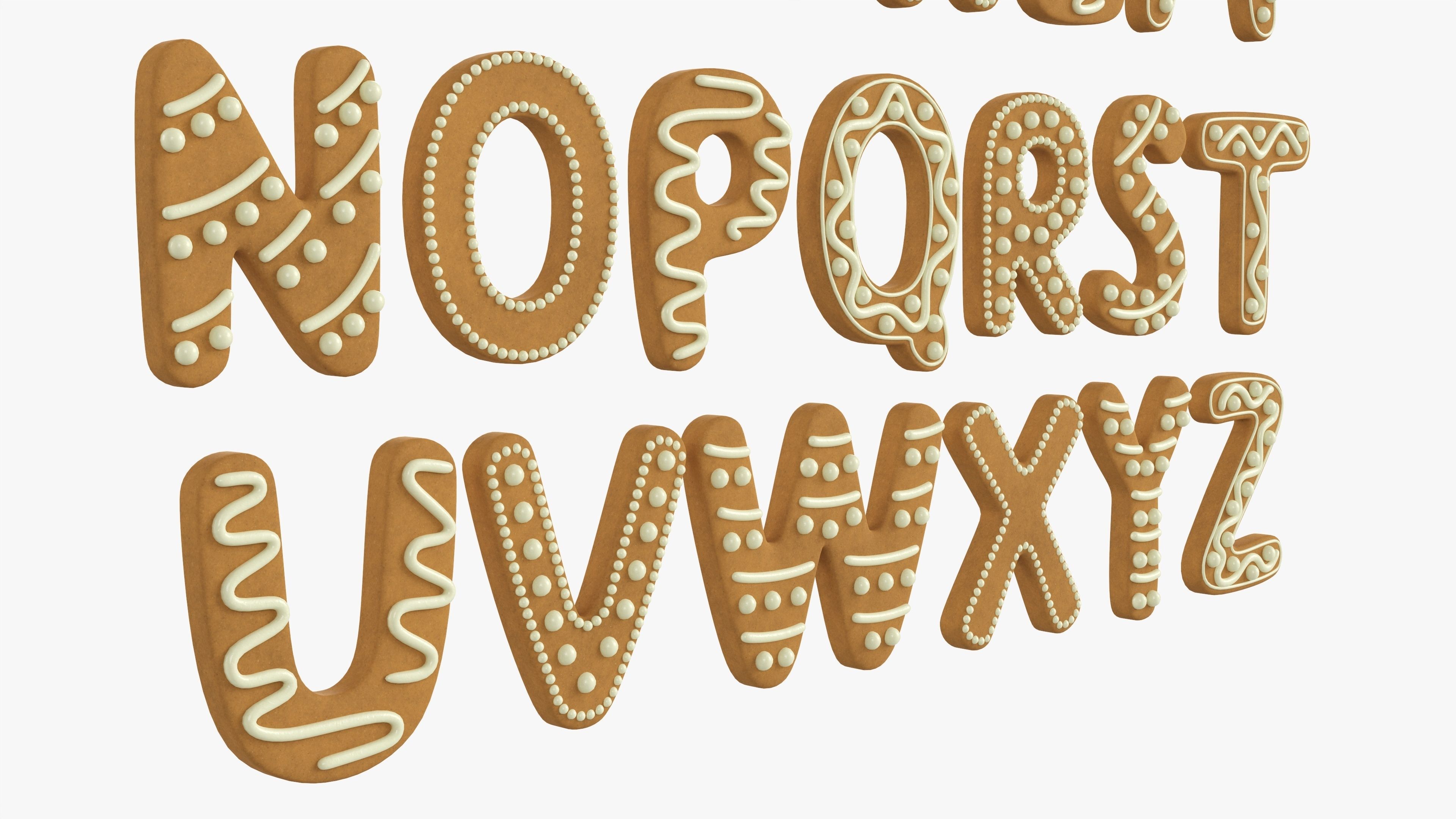 Decorated alphabet letters 02 3D model_3