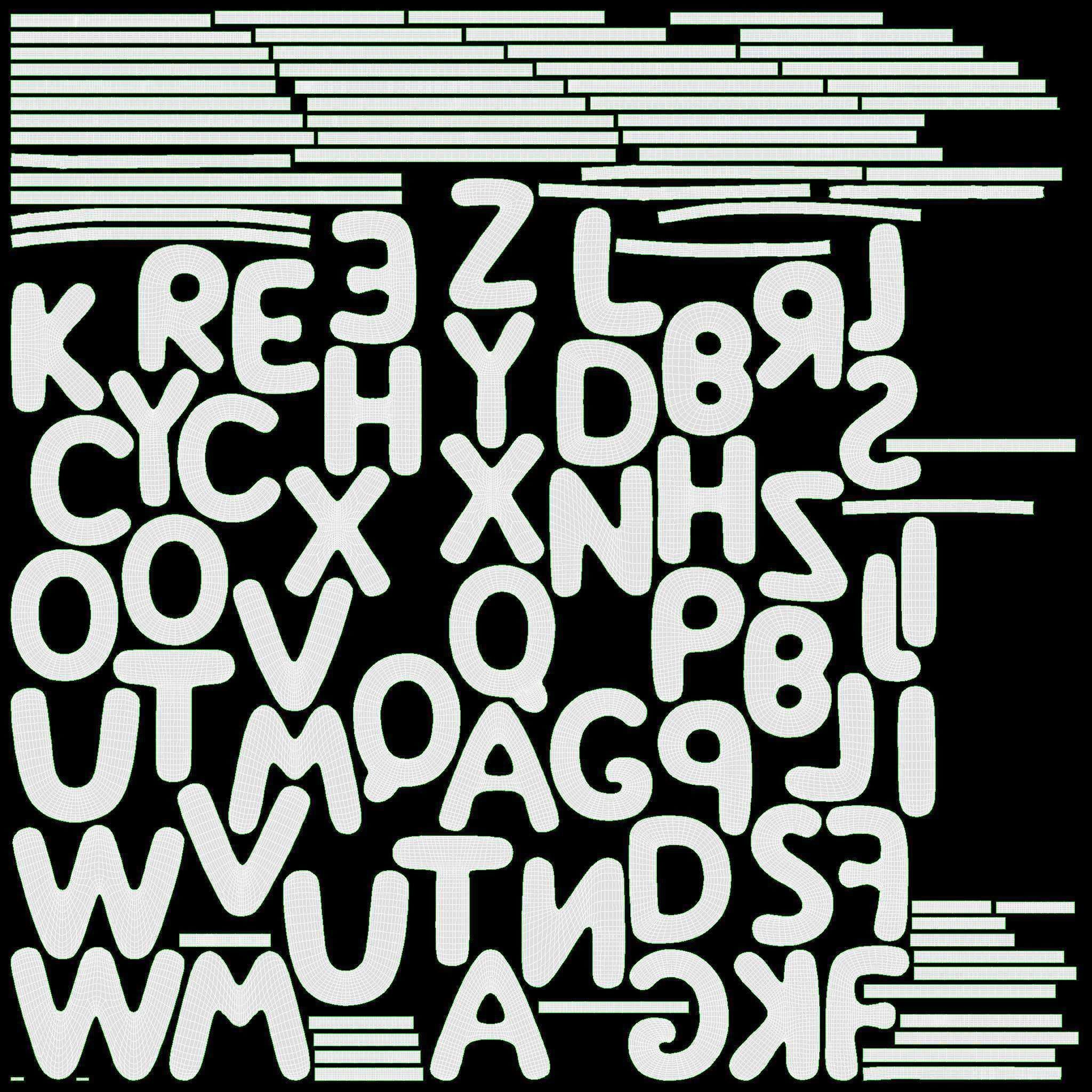 Decorated alphabet letters 02 3D model_14